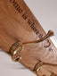 Oak Coat & Hat Rack – Personalised Wall Mounted Coat Hanger | 5 Brass Hooks